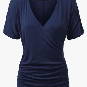 Elegant Navy Blue Women's Top